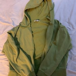 Green zip up